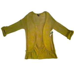 ANA A New Approach Womens Olive Green Pocket Sweater Large